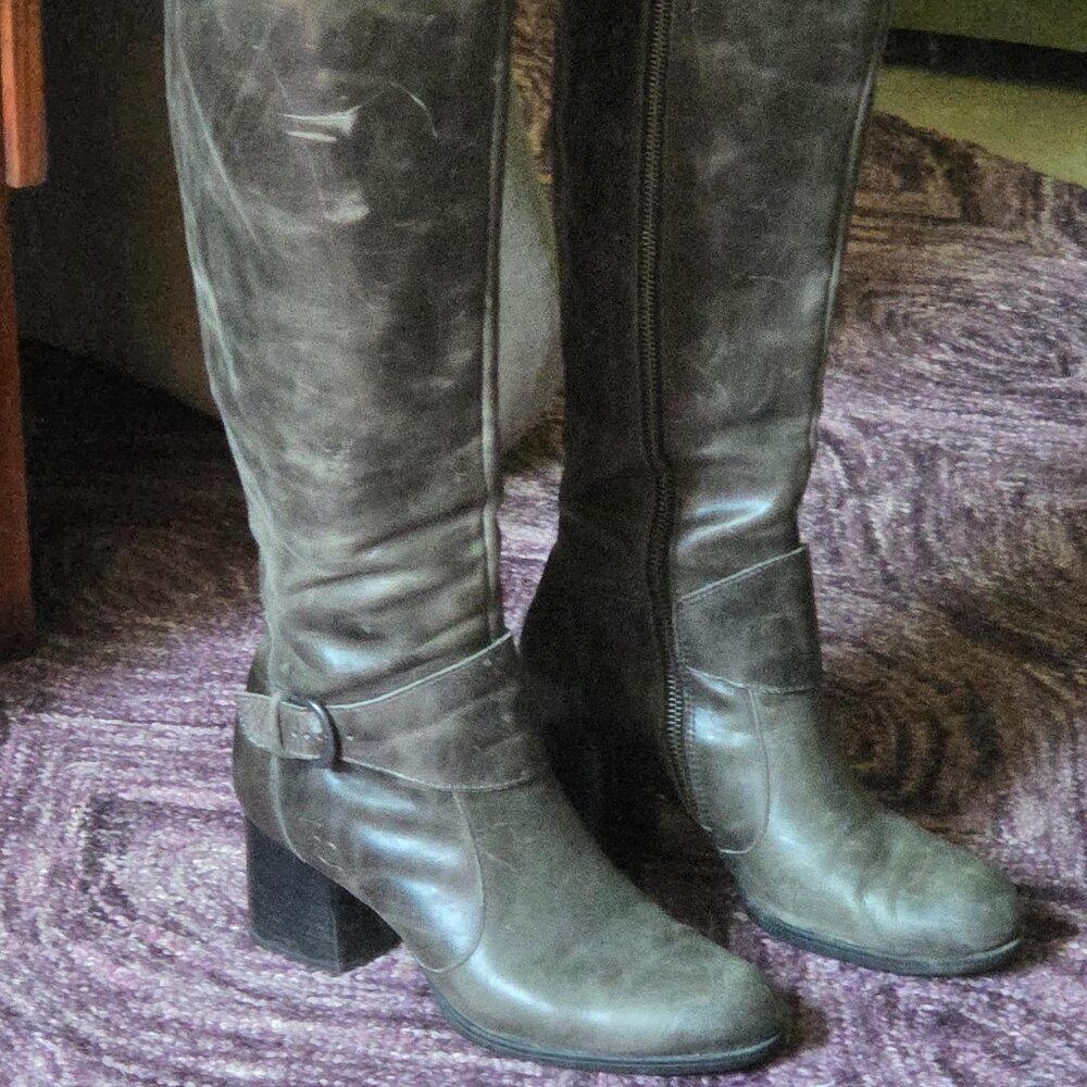 Born grey riding boots